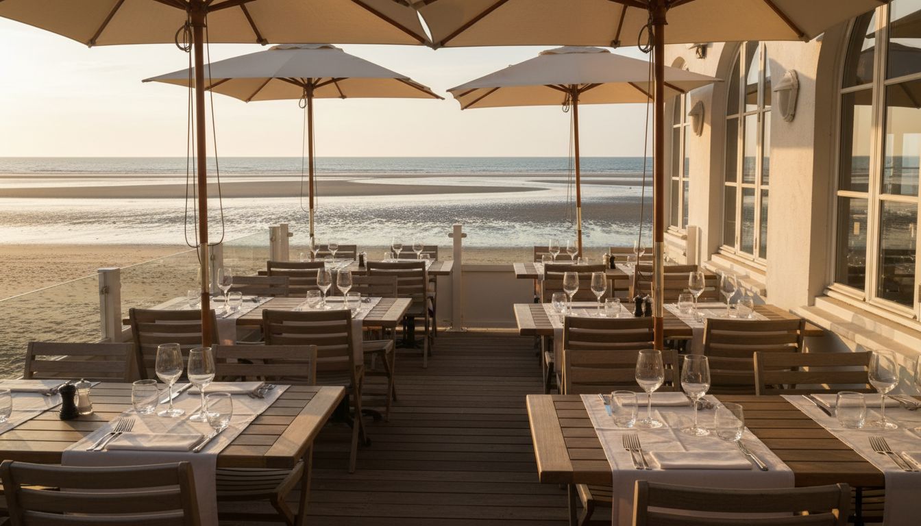 La terrasse face à la mer