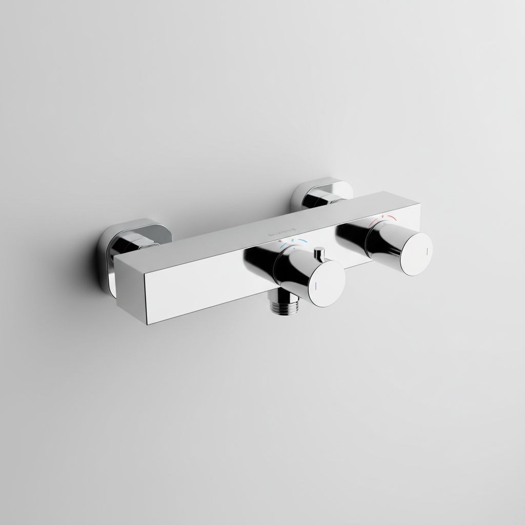 Mitigeur thermostatique de douche chromé